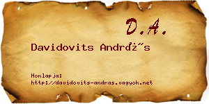 Davidovits András névjegykártya
